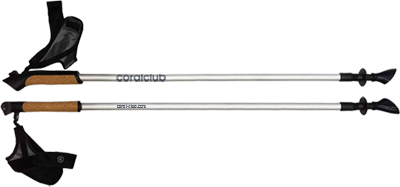 Палки для скандинавской ходьбы серебристые, S / M